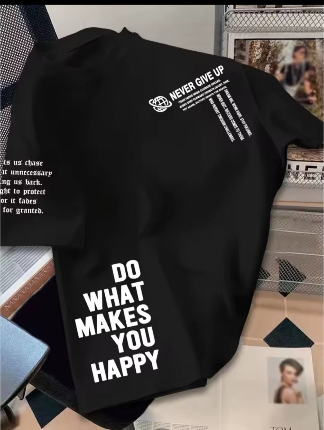 Do What Makes You Happy Graphic Tee – Men's 100% Cotton Streetwear T-Shirt - GLITCH-BELLE