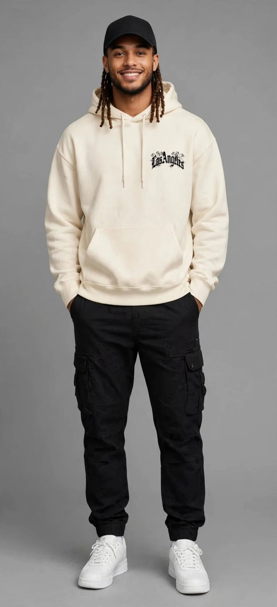 LA Gothic Drip Hoodie – Oversized Streetwear Pullover - GLITCH-BELLE