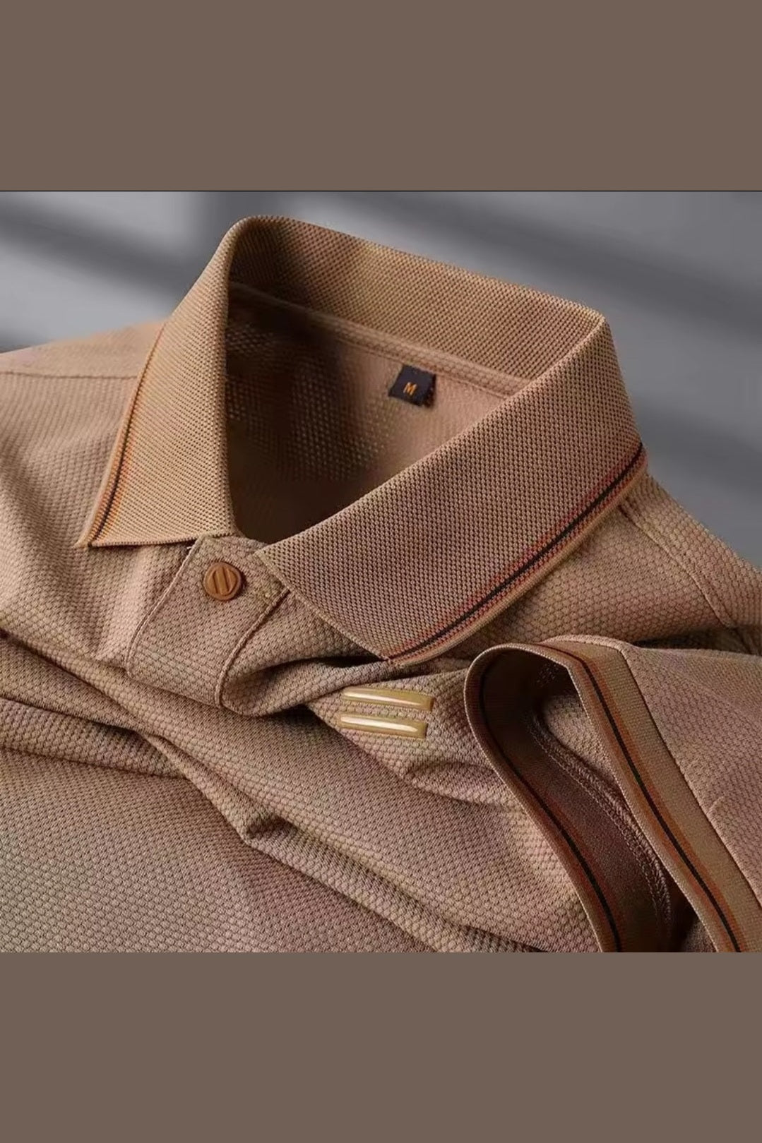 Luxury Men's Business Polo Shirt – Soft Solid Loose Fit Tee - GLITCH - BELLE