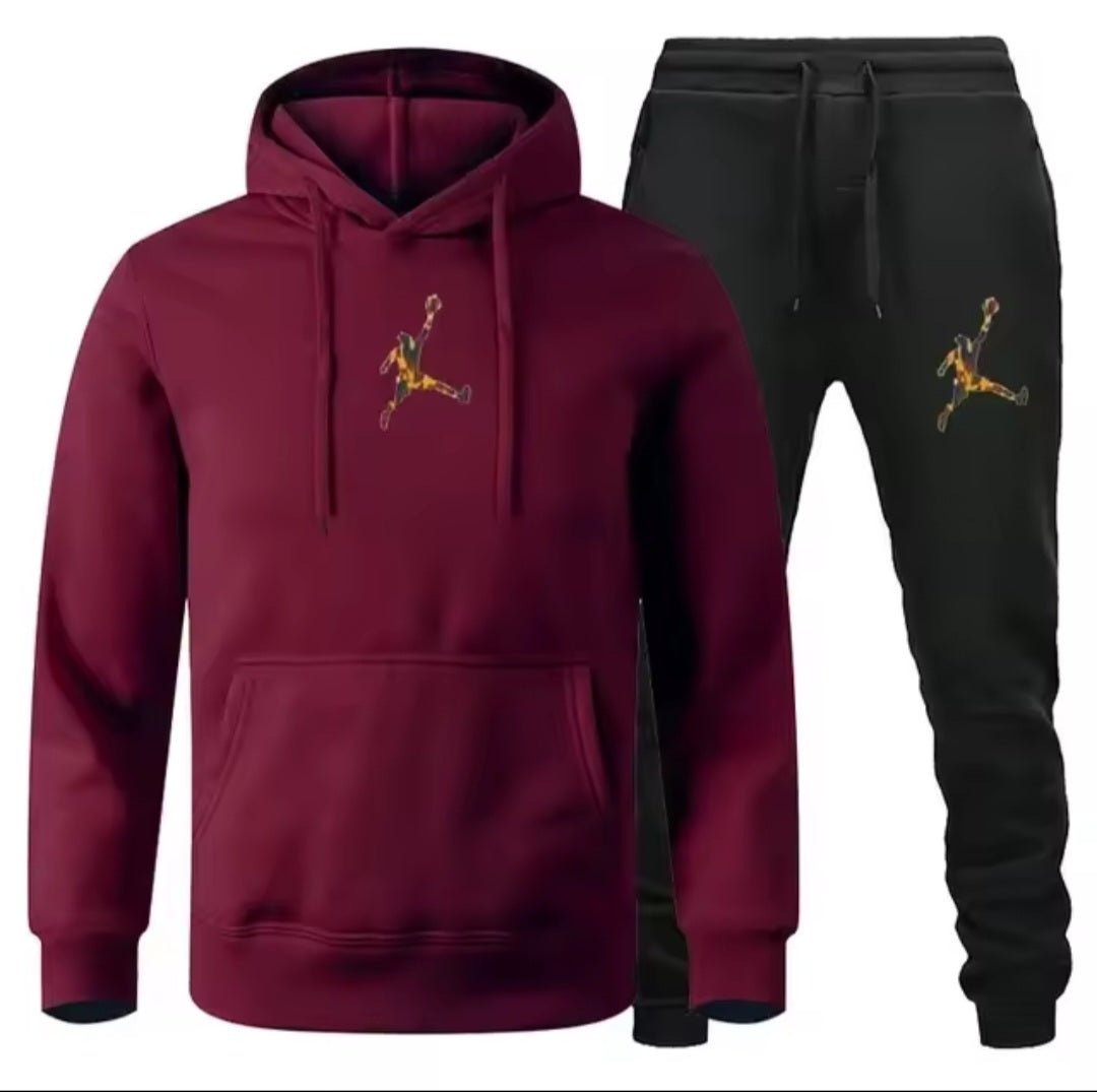 Men's Jogger Fitness Sportswear Set – Long-Sleeve Sweatshirt & Casual Pants - GLITCH-BELLE
