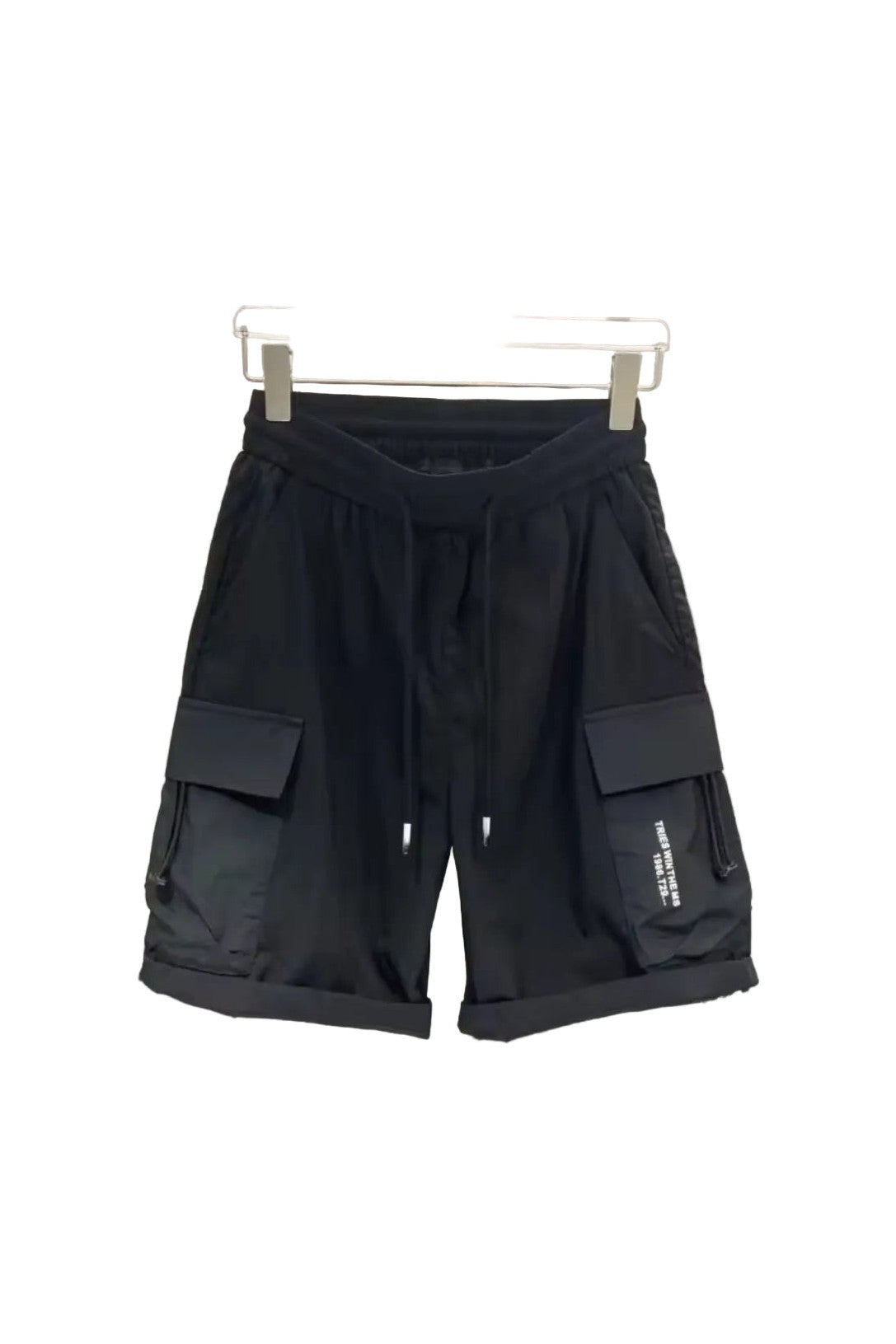 Men's Workwear Two - Piece Set – Short Sleeve Hoodie & Cargo Shorts - GLITCH - BELLE