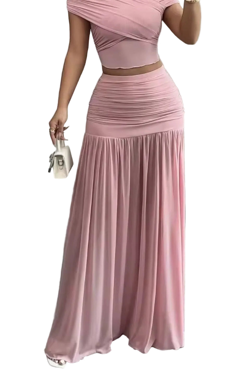 Pure Desire Pleated Midi Skirt - GLITCH-BELLE