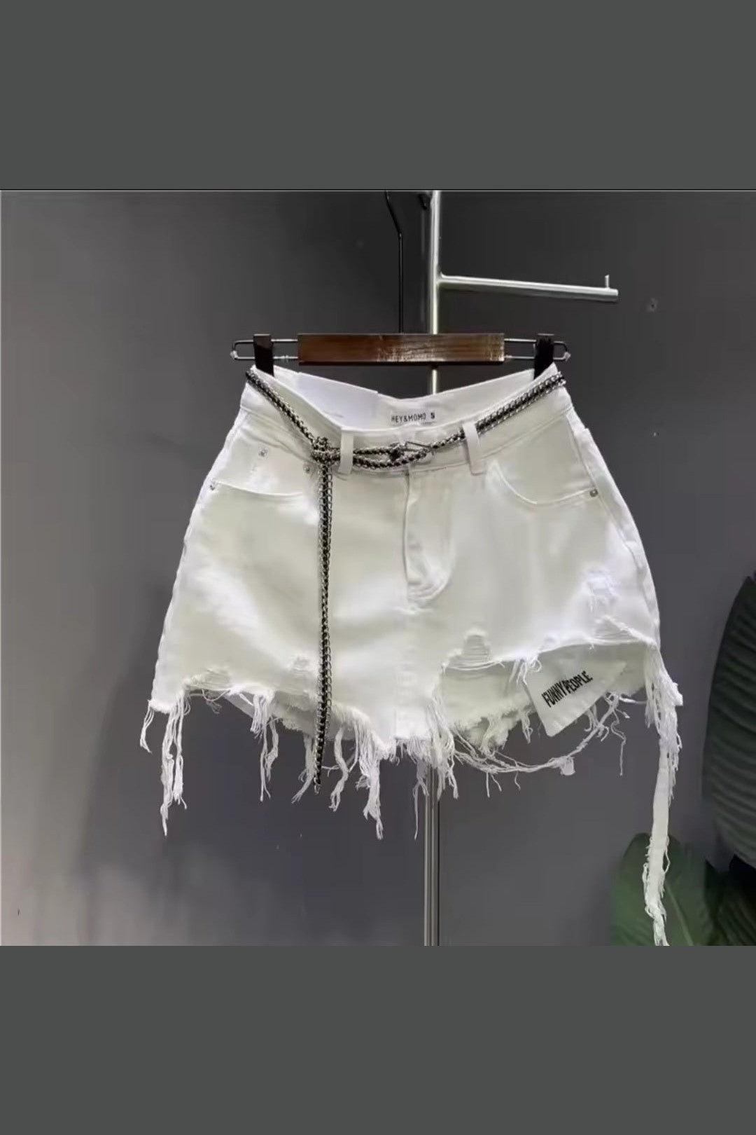 Korean Raw Irregular Denim Mini Skirt - GLITCH - BELLE