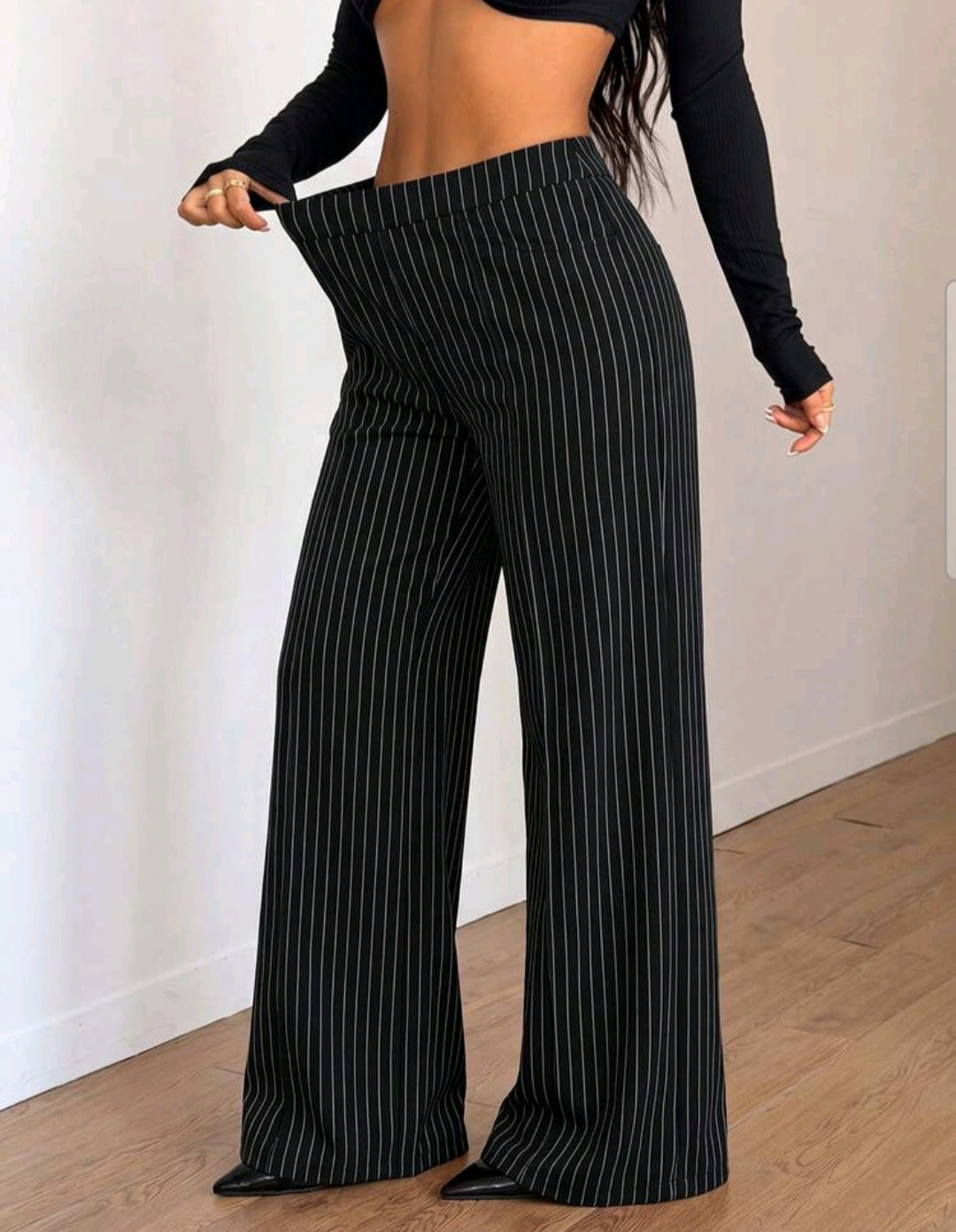 Women's High-Waist Wide Leg Pants – Elastic Waist, Real Pockets, Quiet Luxury