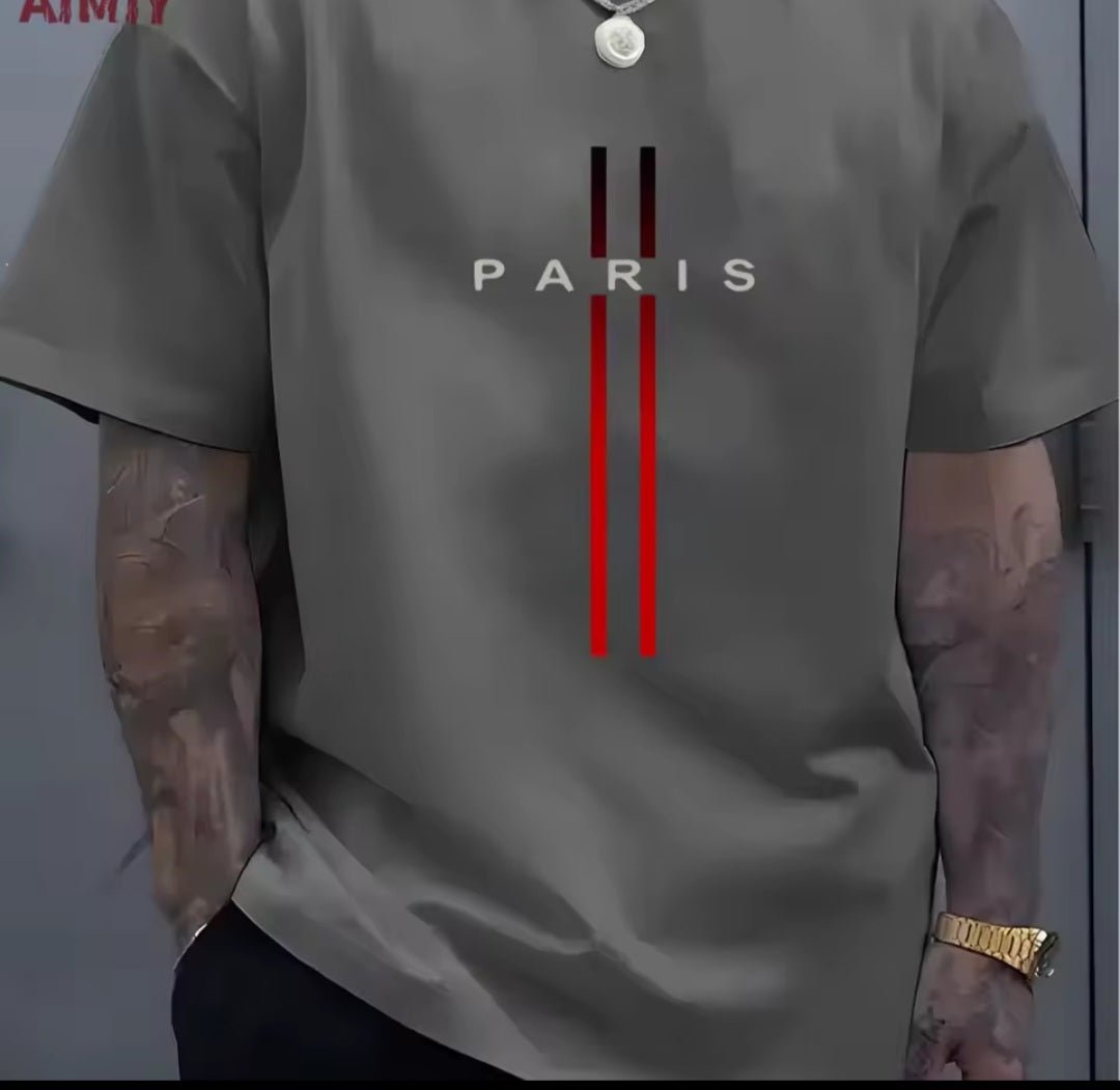 PARIS Stripe Oversized Tee - GLITCH - BELLE