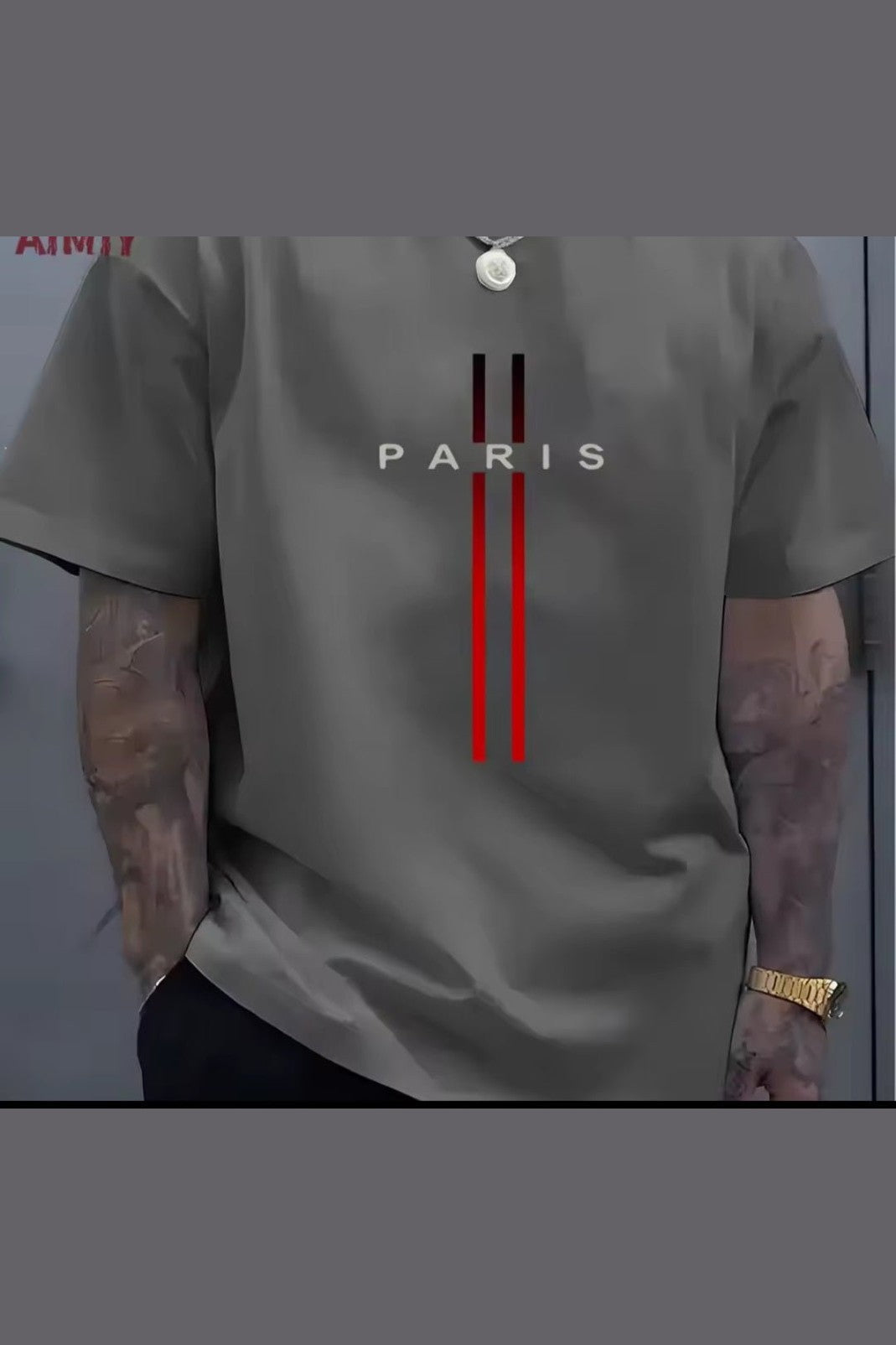 PARIS Stripe Oversized Tee - GLITCH - BELLE