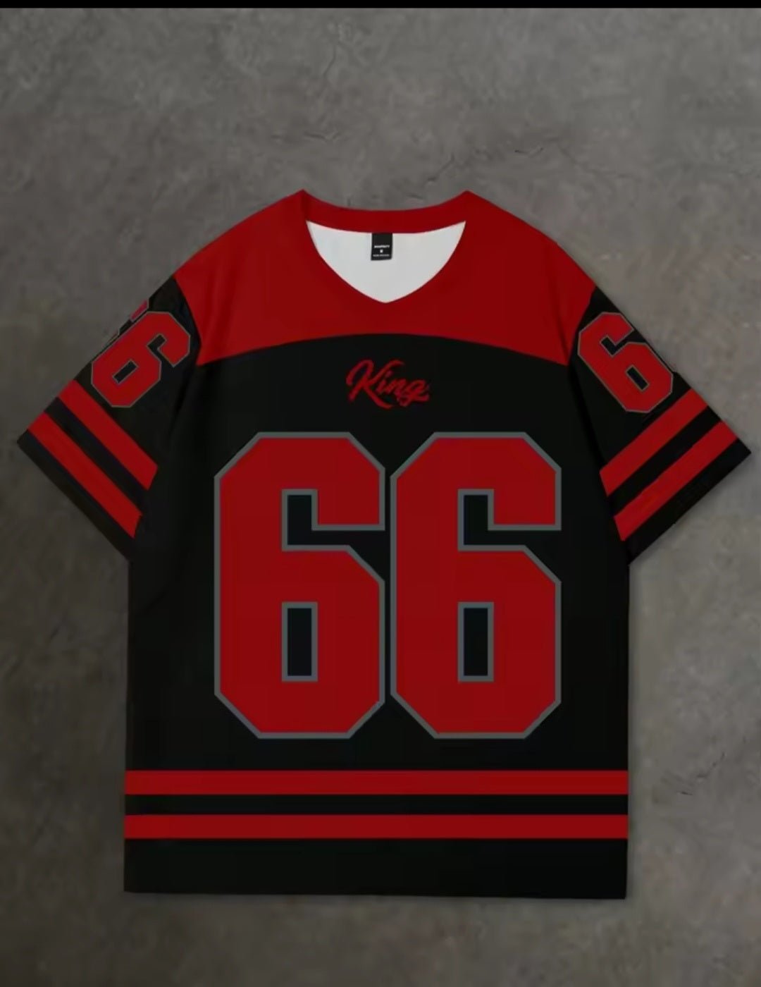 Retro Sports V - Neck Jersey T-Shirt - GLITCH - BELLE