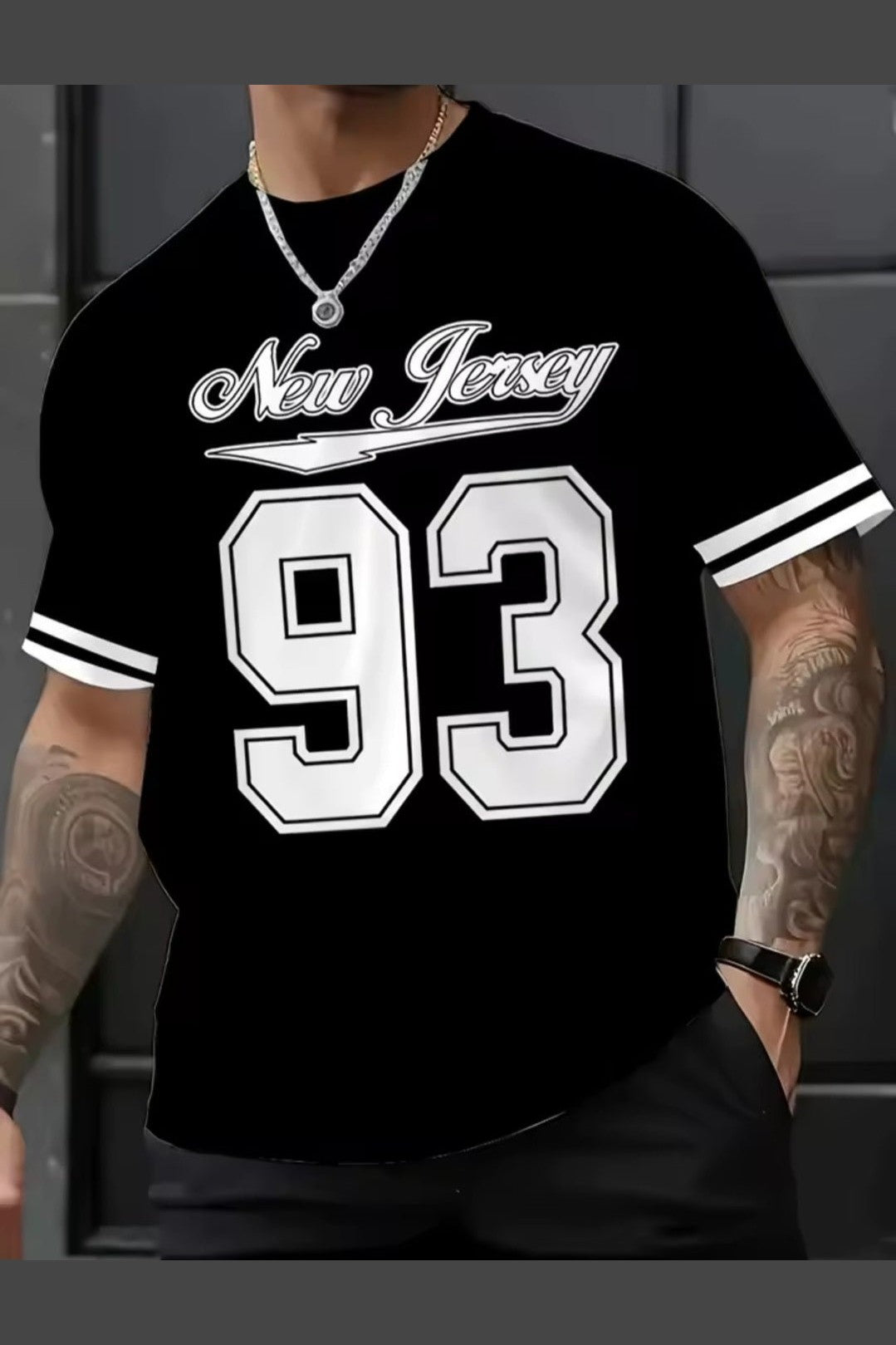 New Jersey 93 Graphic Tee - GLITCH - BELLE