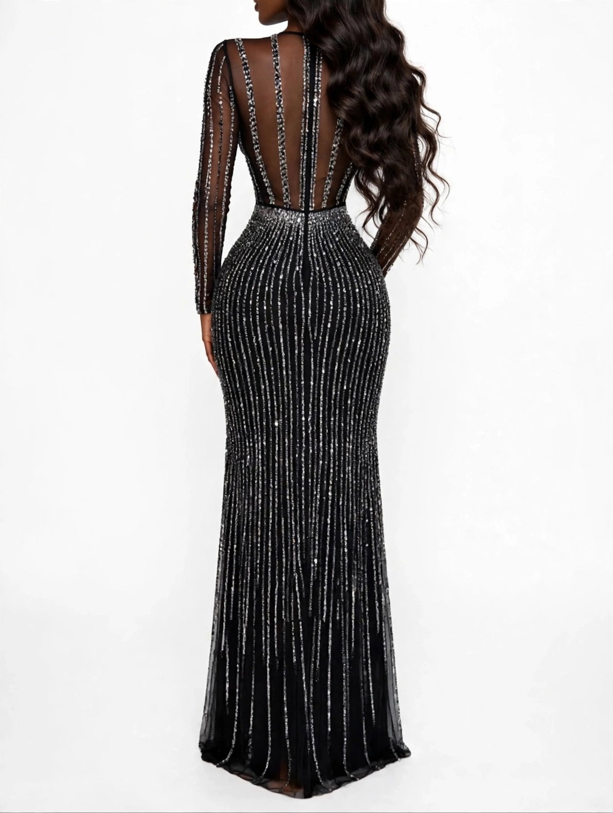 Black Crystal Corset Gown - GLITCH-BELLE