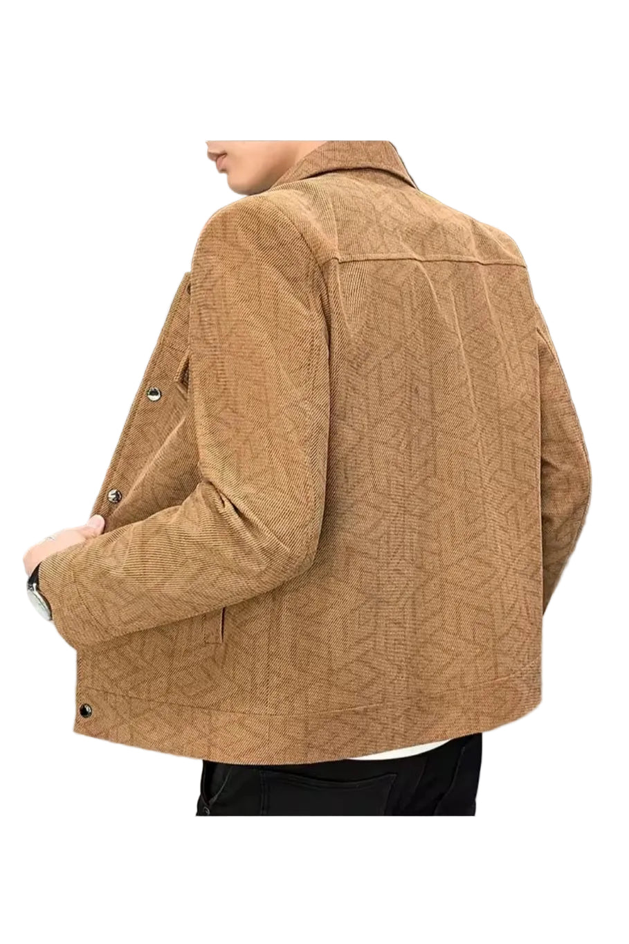 Classic Jacquard Lapel Coat – Men's Urban Streetwear Jacket - GLITCH-BELLE