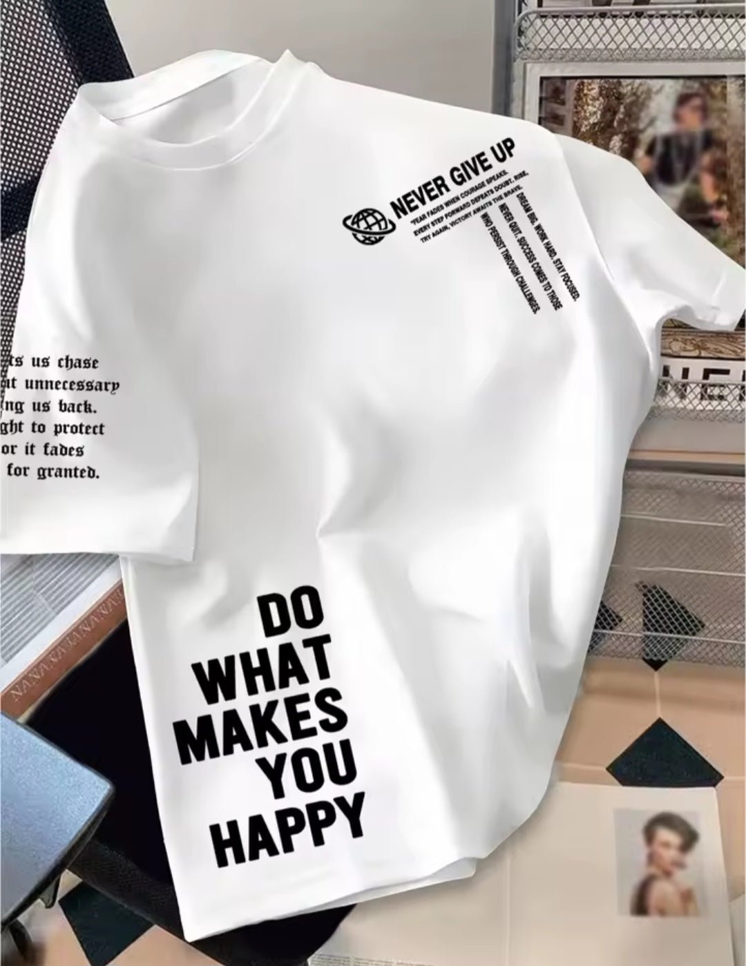 Do What Makes You Happy Graphic Tee – Men's 100% Cotton Streetwear T-Shirt - GLITCH-BELLE