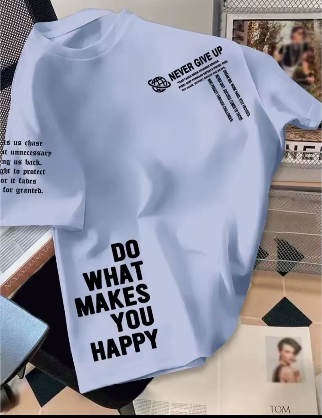 Do What Makes You Happy Graphic Tee – Men's 100% Cotton Streetwear T-Shirt - GLITCH-BELLE