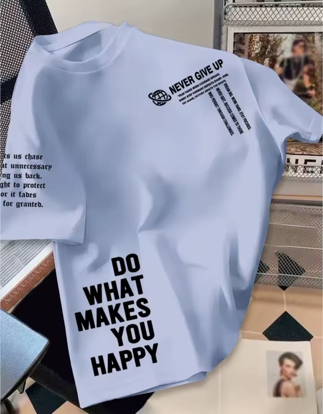 Do What Makes You Happy Graphic Tee – Men's 100% Cotton Streetwear T-Shirt - GLITCH-BELLE