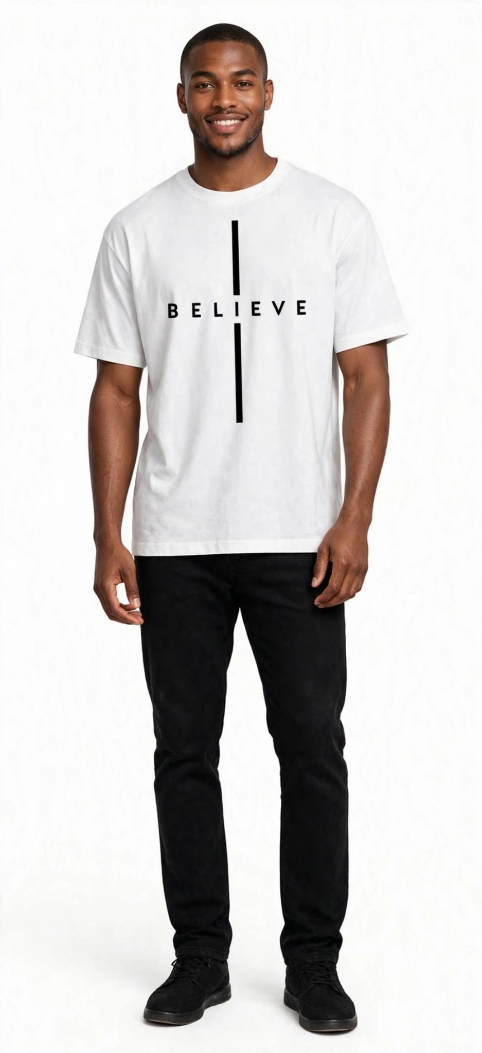 Men's American Style Relaxed Fit Crew Neck T-Shirt - GLITCH-BELLE