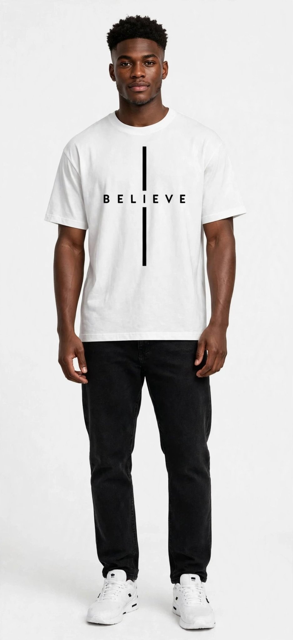 Men's American Style Relaxed Fit Crew Neck T-Shirt - GLITCH-BELLE