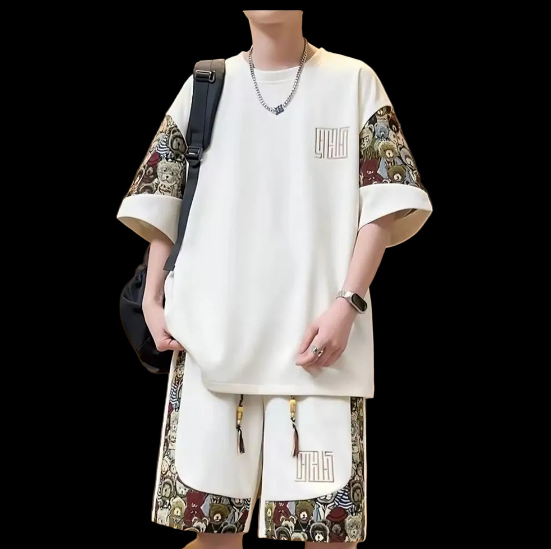 Men's Graphic Two - Piece Short Set - GLITCH - BELLE