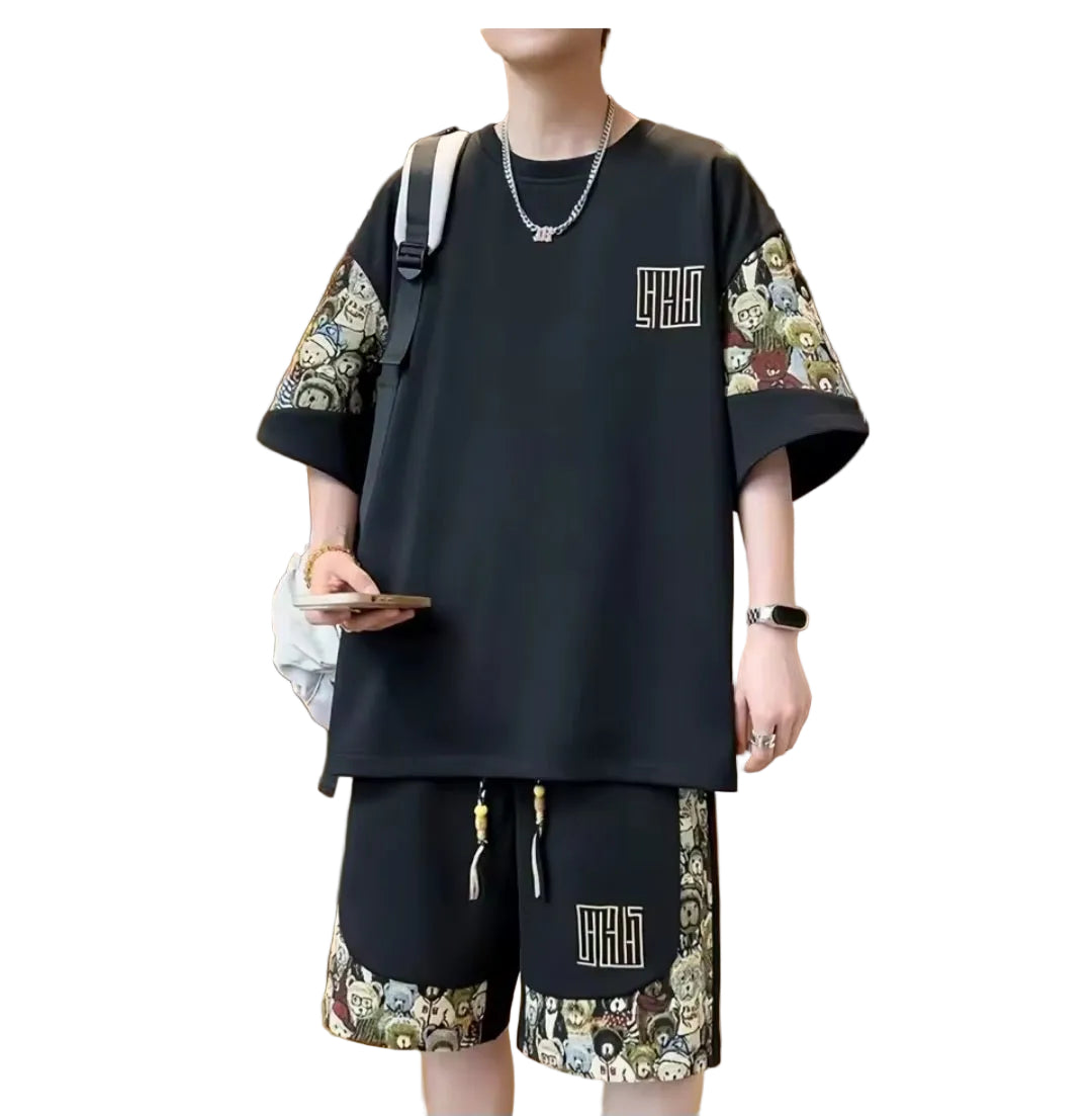 Men's Graphic Two - Piece Short Set - GLITCH - BELLE
