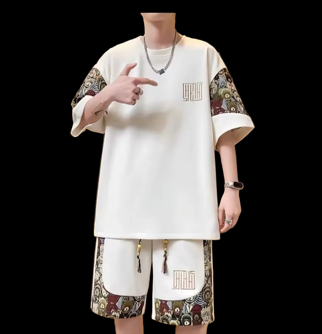 Men's Graphic Two - Piece Short Set - GLITCH - BELLE
