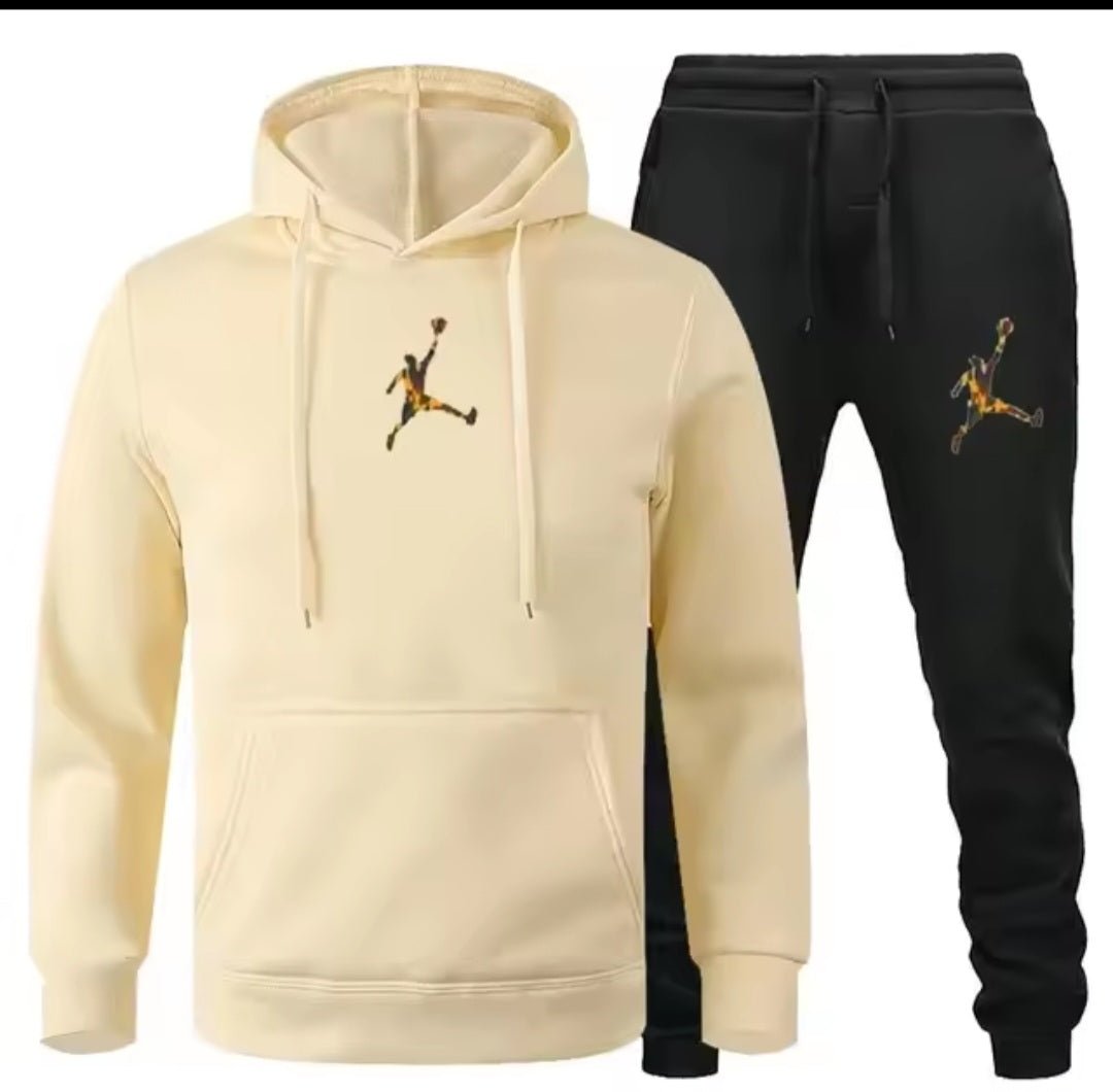 Men's Jogger Fitness Sportswear Set – Long-Sleeve Sweatshirt & Casual Pants - GLITCH-BELLE