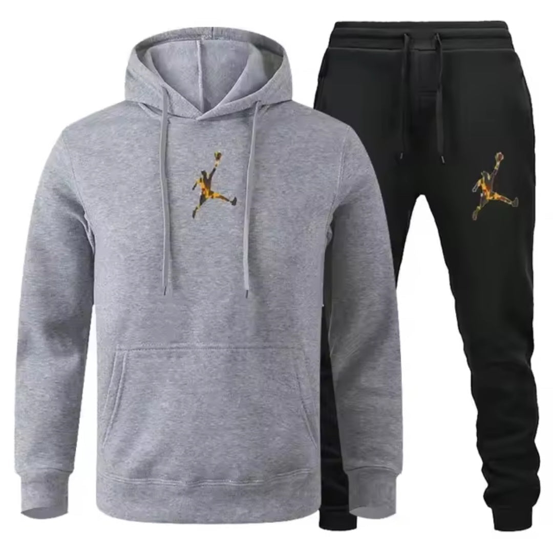 Men's Jogger Fitness Sportswear Set – Long-Sleeve Sweatshirt & Casual Pants - GLITCH-BELLE