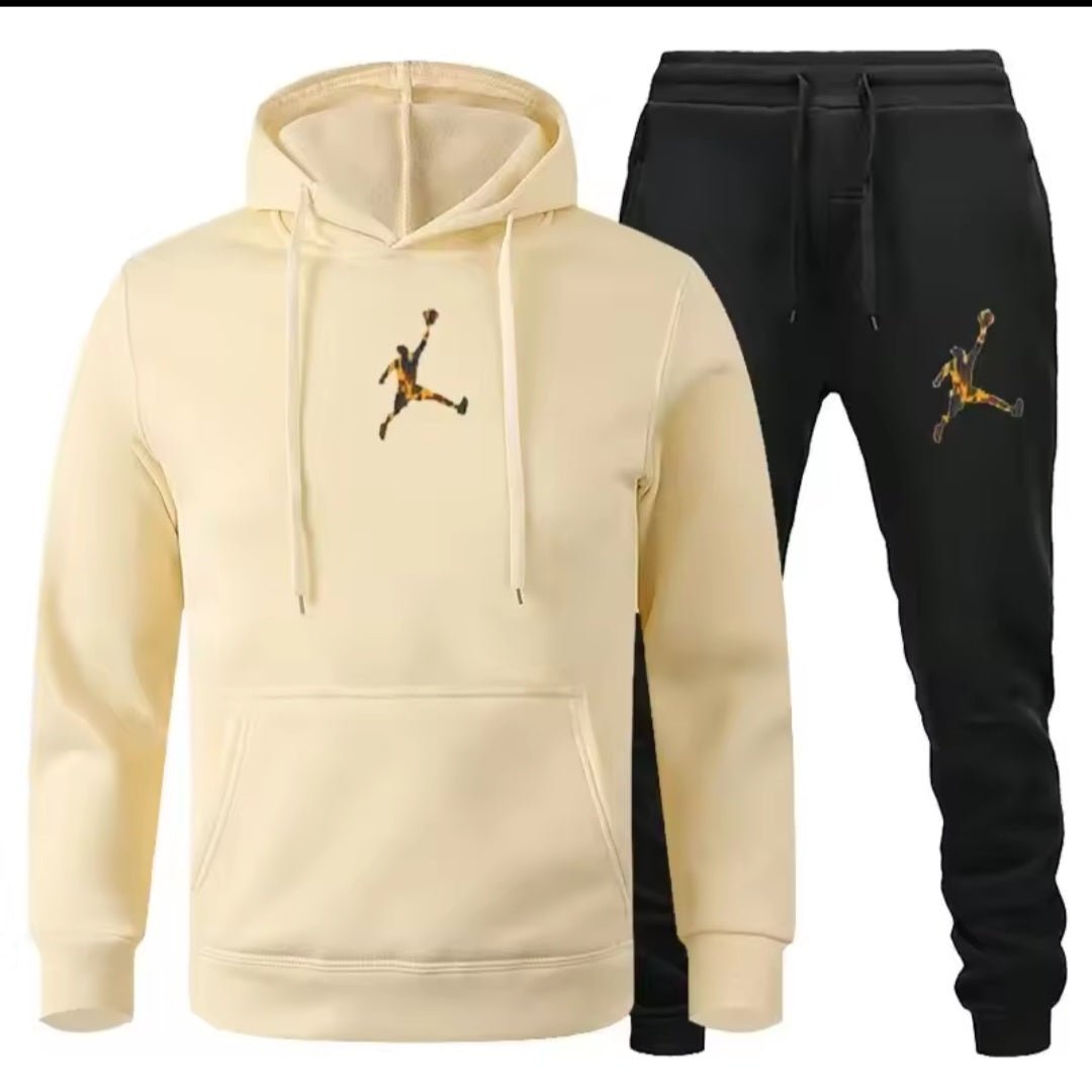 Men's Jogger Fitness Sportswear Set – Long-Sleeve Sweatshirt & Casual Pants - GLITCH-BELLE