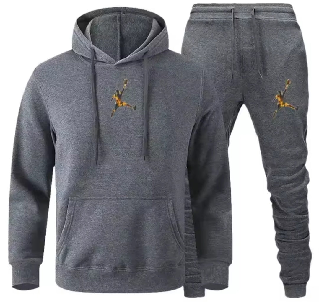 Men's Jogger Fitness Sportswear Set – Long-Sleeve Sweatshirt & Casual Pants - GLITCH-BELLE