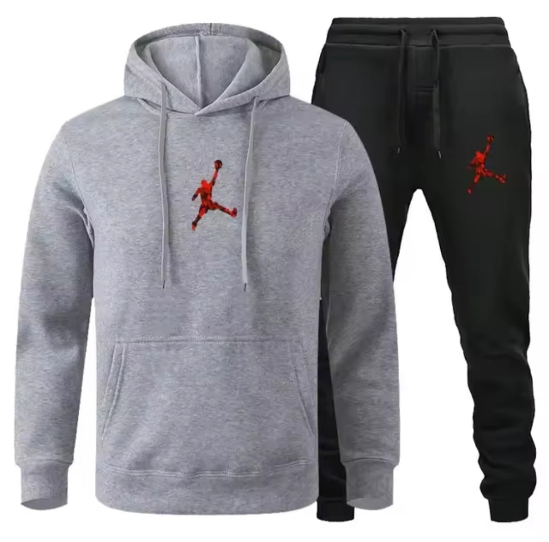 Men's Jogger Fitness Sportswear Set – Long-Sleeve Sweatshirt & Casual Pants - GLITCH-BELLE