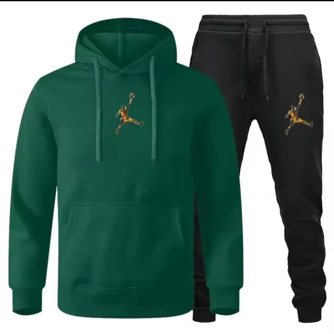 Men's Jogger Fitness Sportswear Set – Long-Sleeve Sweatshirt & Casual Pants - GLITCH-BELLE