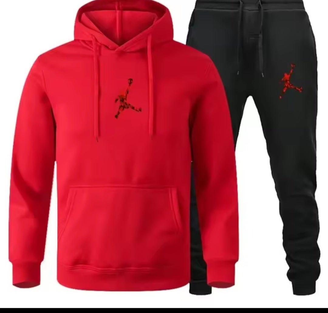 Men's Jogger Fitness Sportswear Set – Long-Sleeve Sweatshirt & Casual Pants - GLITCH-BELLE