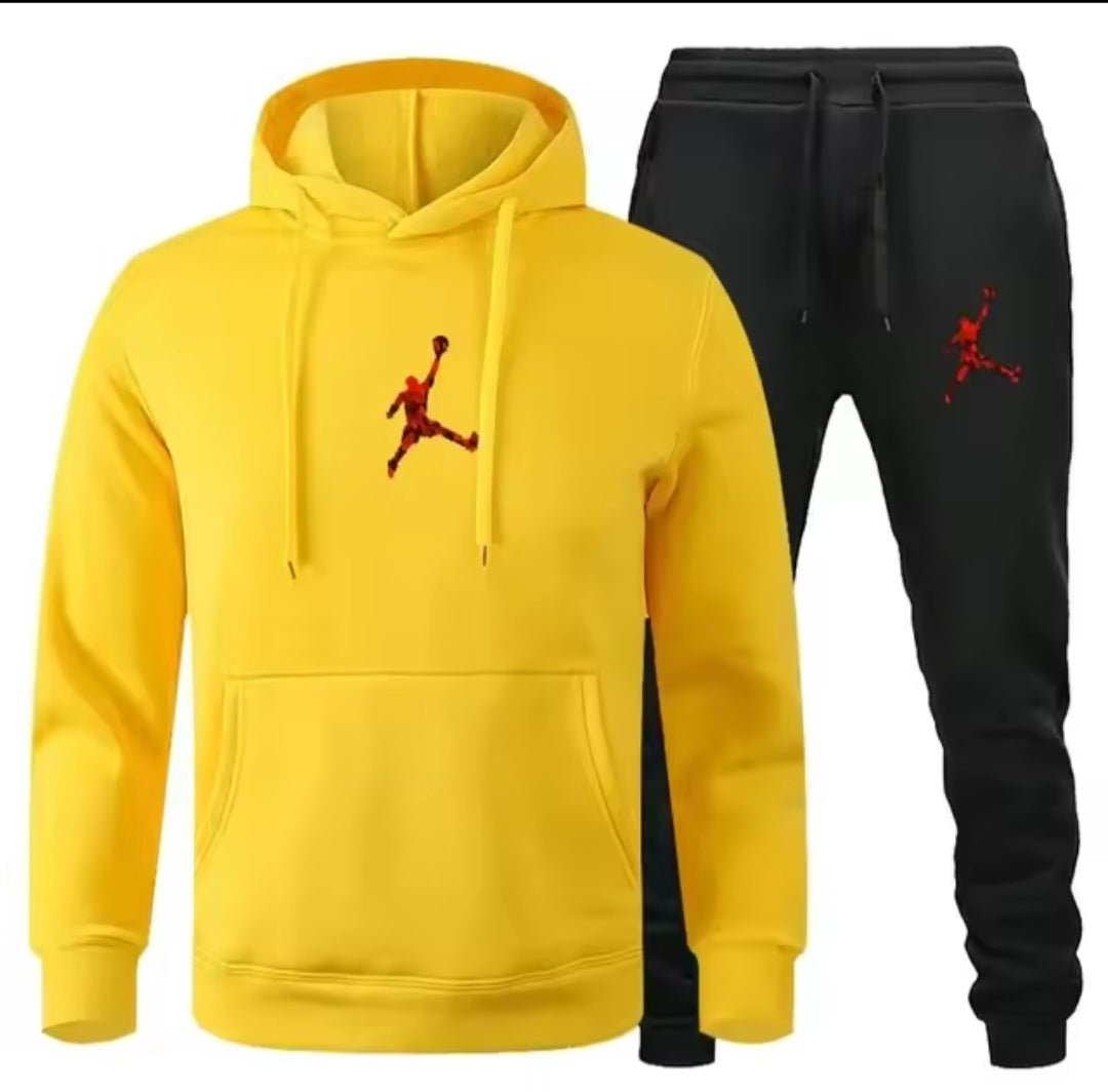 Men's Jogger Fitness Sportswear Set – Long-Sleeve Sweatshirt & Casual Pants - GLITCH-BELLE