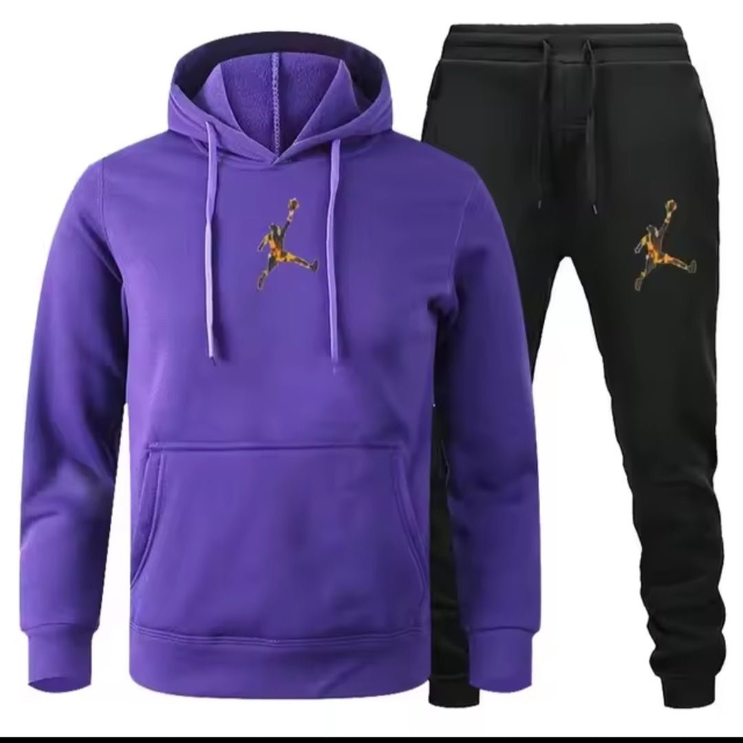Men's Jogger Fitness Sportswear Set – Long-Sleeve Sweatshirt & Casual Pants - GLITCH-BELLE
