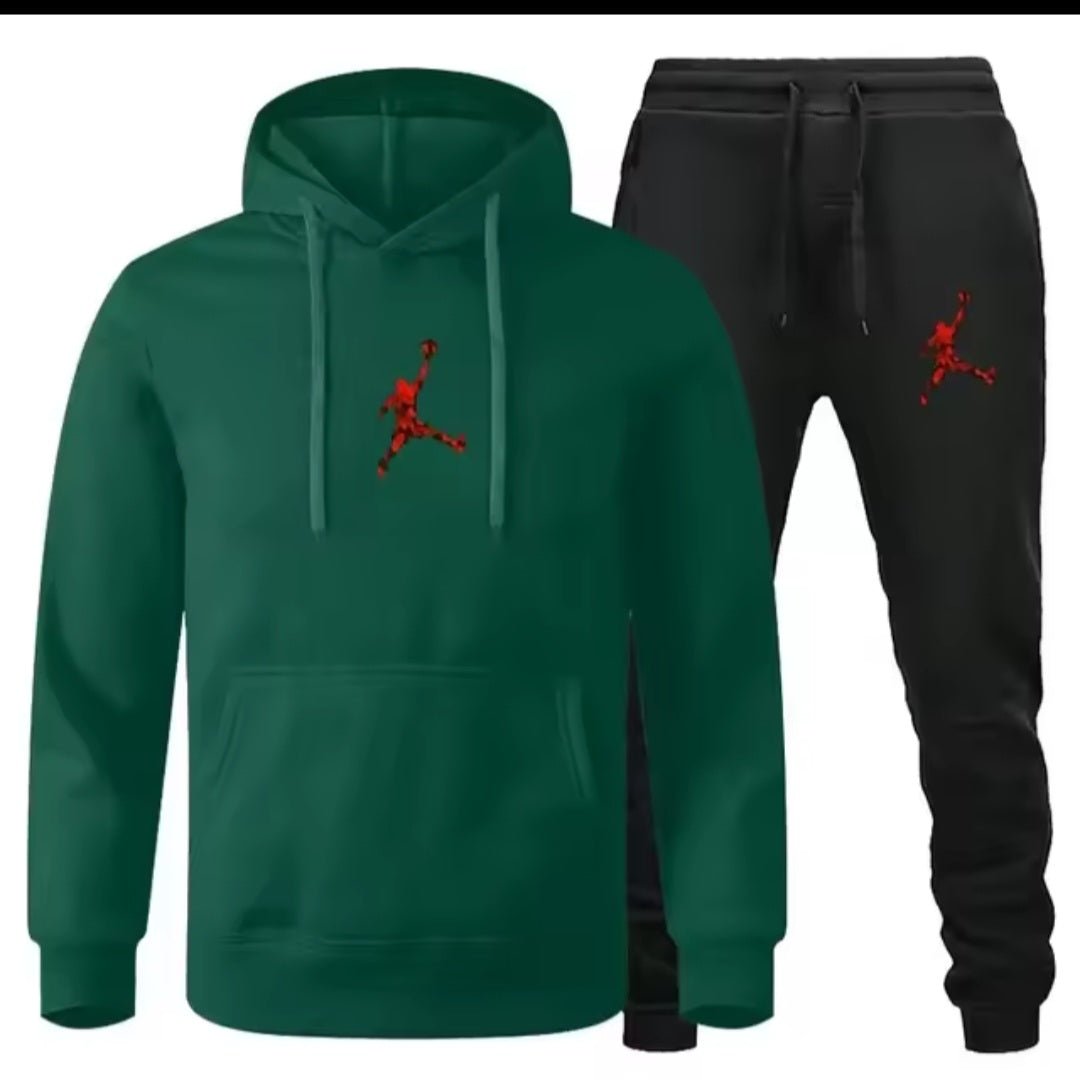 Men's Jogger Fitness Sportswear Set – Long-Sleeve Sweatshirt & Casual Pants - GLITCH-BELLE