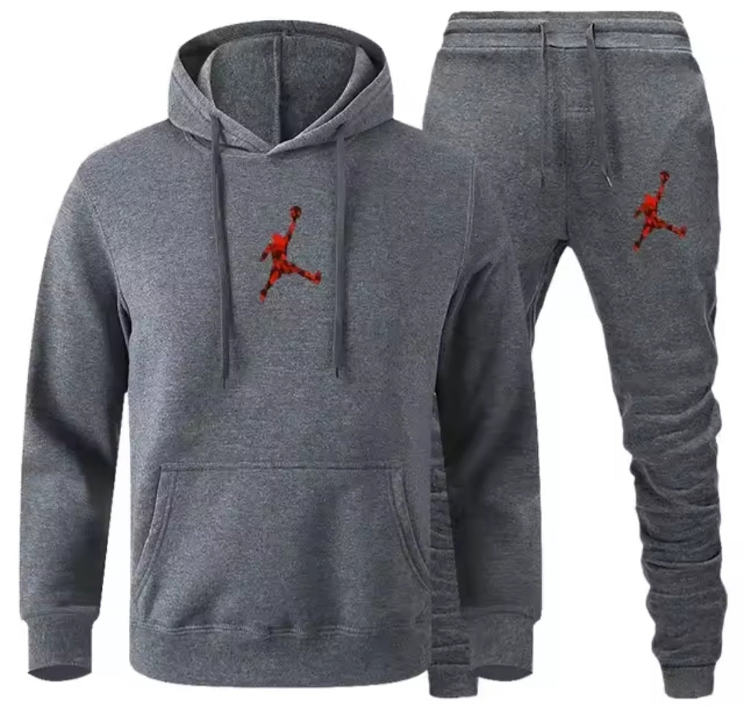 Men's Jogger Fitness Sportswear Set – Long-Sleeve Sweatshirt & Casual Pants - GLITCH-BELLE