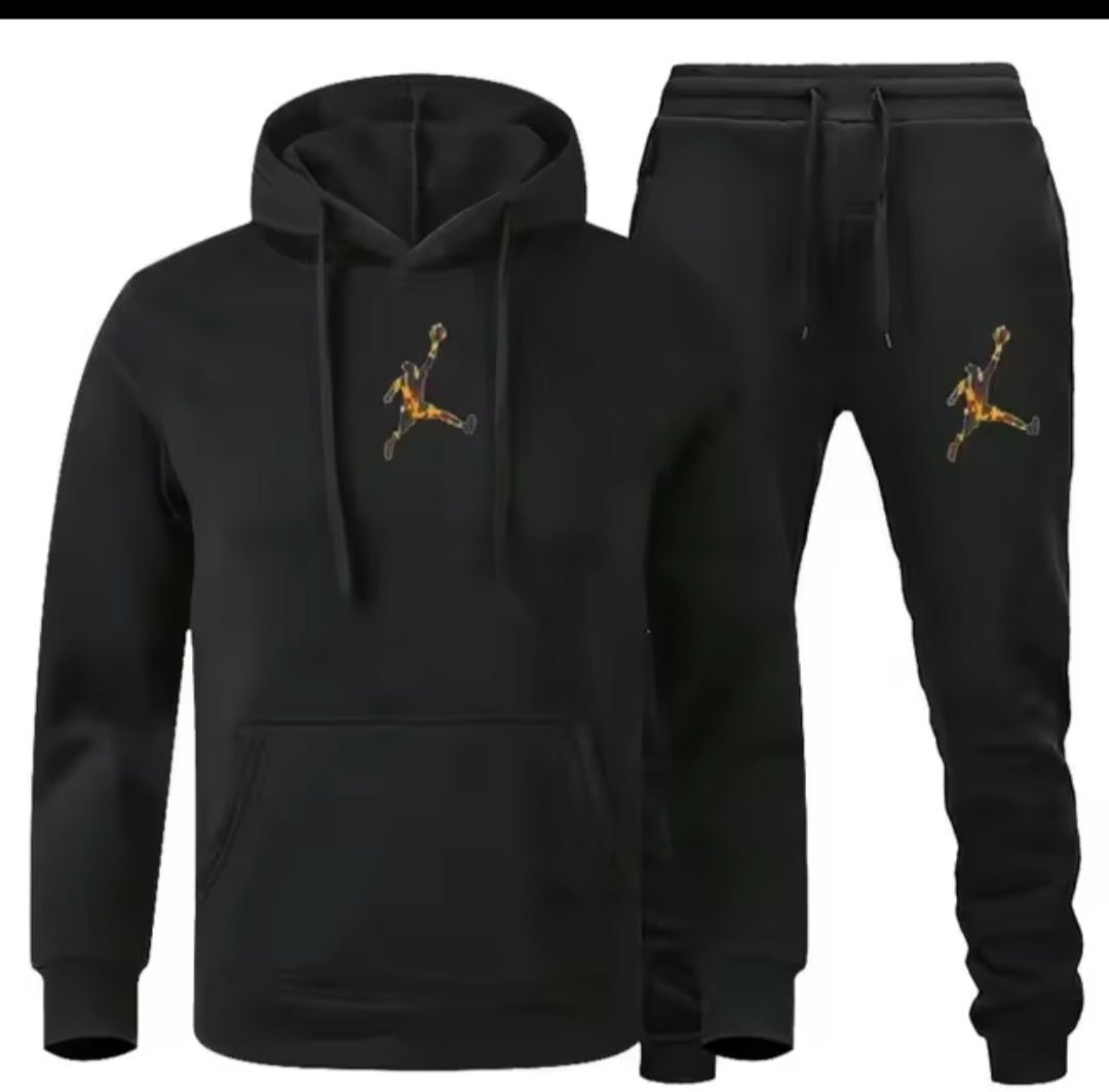 Men's Jogger Fitness Sportswear Set – Long-Sleeve Sweatshirt & Casual Pants - GLITCH-BELLE