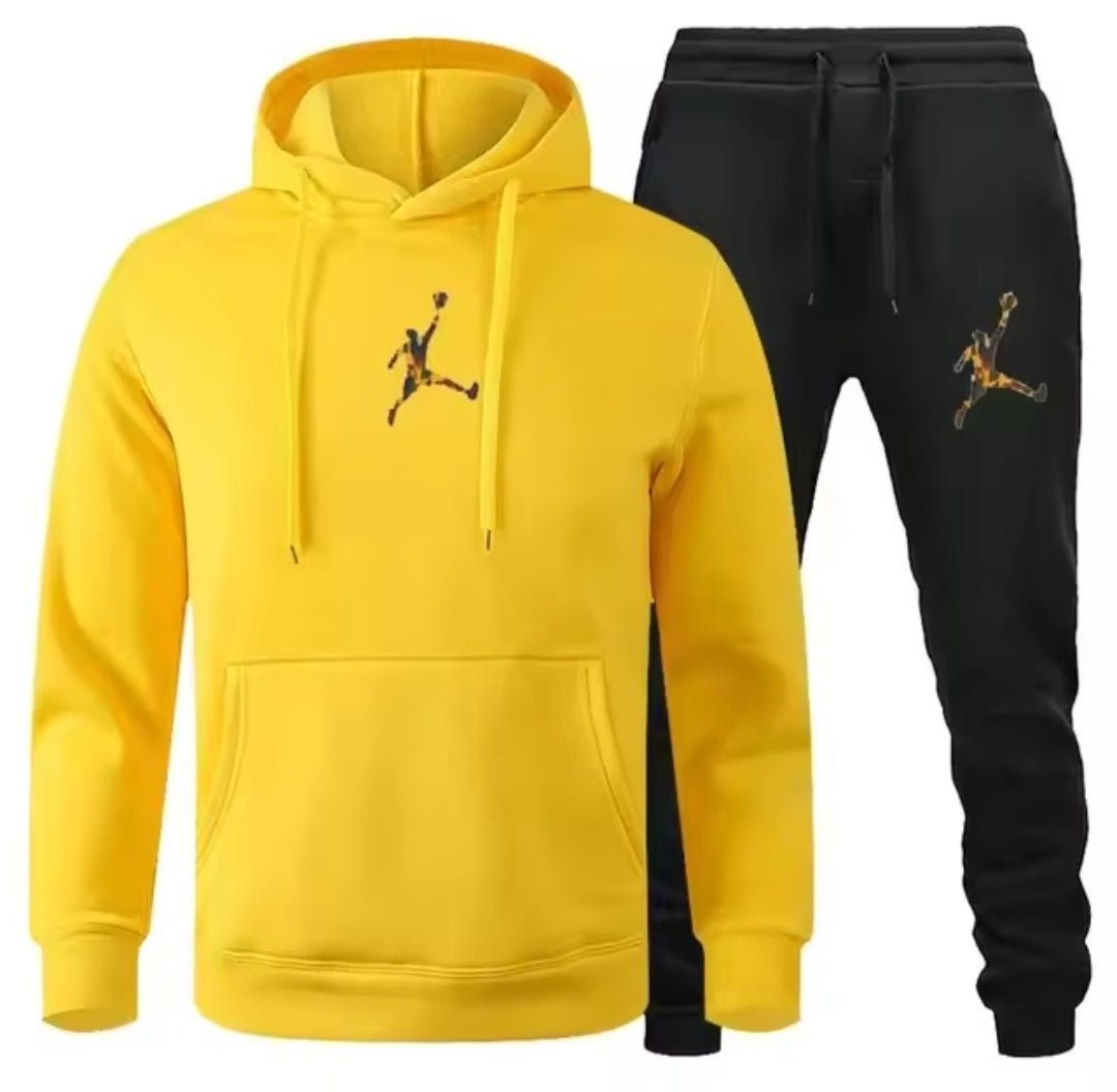Men's Jogger Fitness Sportswear Set – Long-Sleeve Sweatshirt & Casual Pants - GLITCH-BELLE