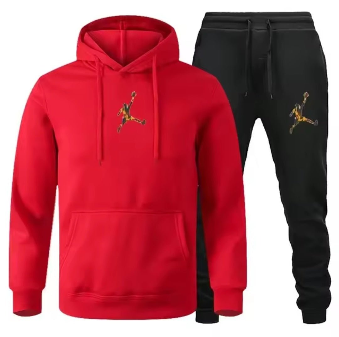 Men's Jogger Fitness Sportswear Set – Long-Sleeve Sweatshirt & Casual Pants - GLITCH-BELLE