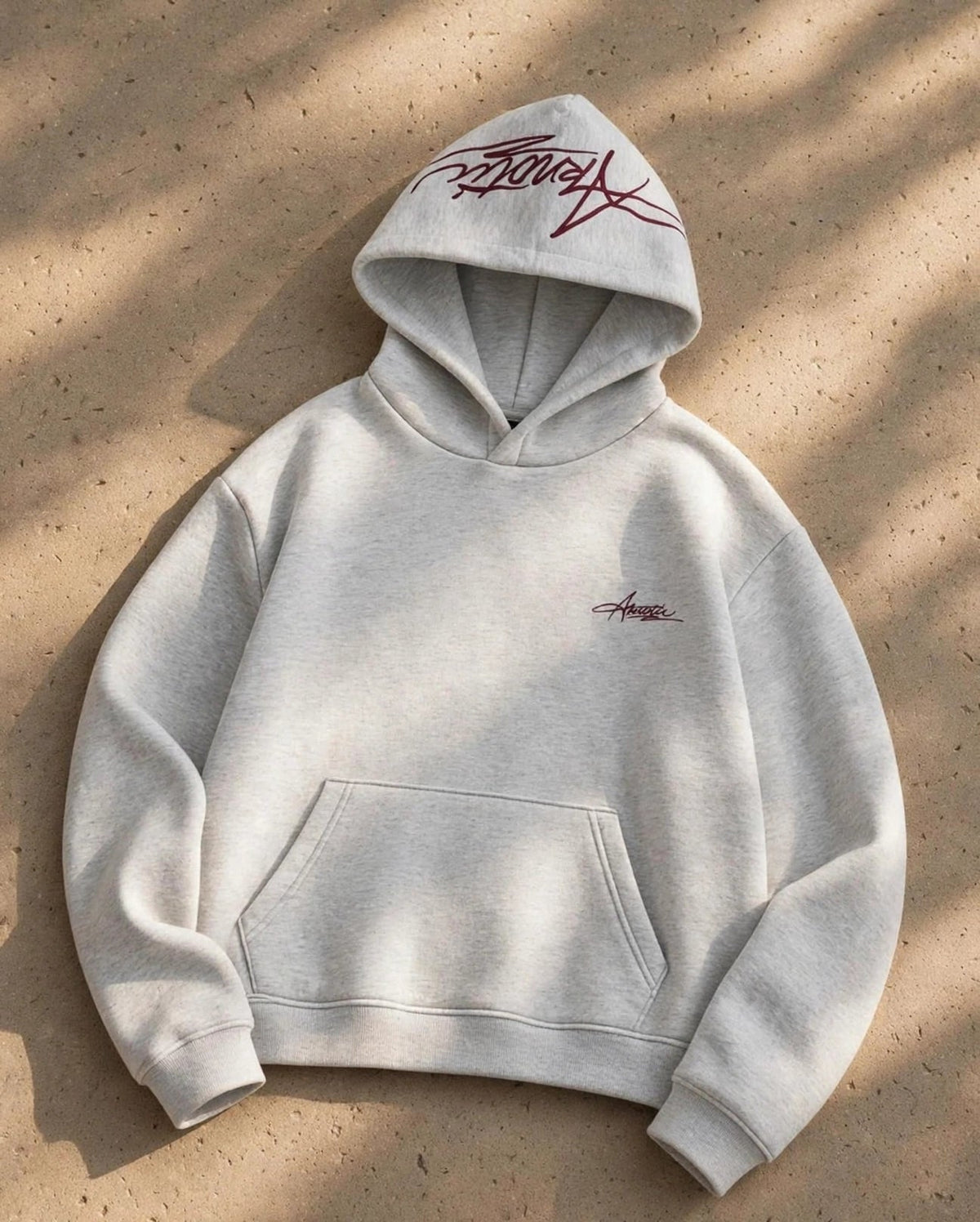 Men's Loose Fit Letter Embroidered Knit Hoodie | Casual Long Sleeve Sweatshirt - GLITCH-BELLE