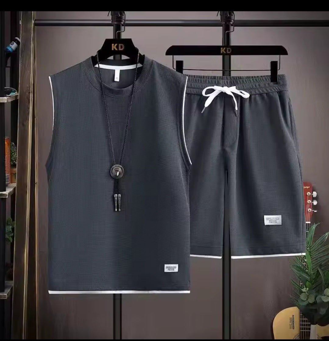 Men's Mesh Vest & Shorts Set - GLITCH-BELLE
