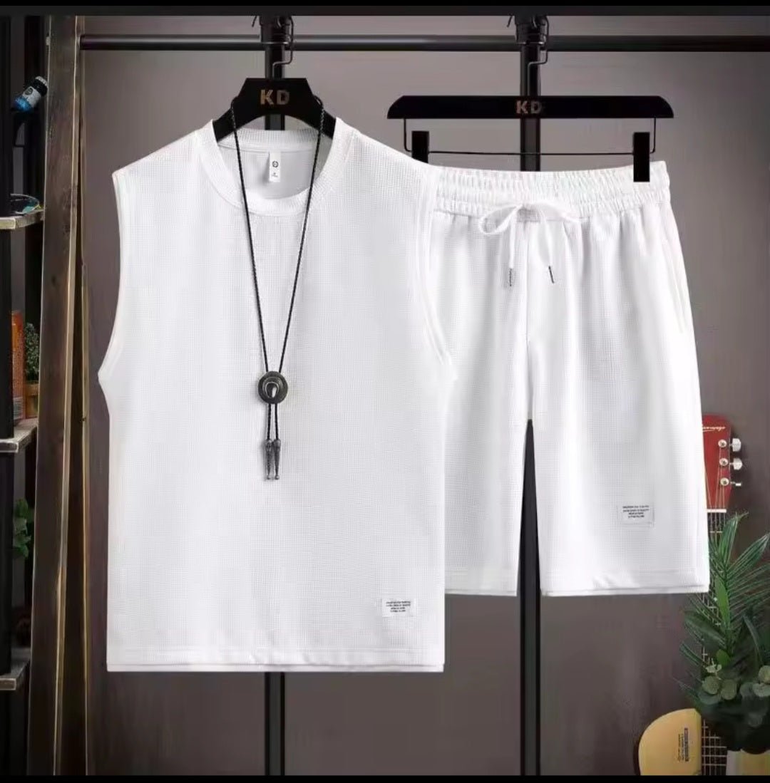 Men's Mesh Vest & Shorts Set - GLITCH-BELLE
