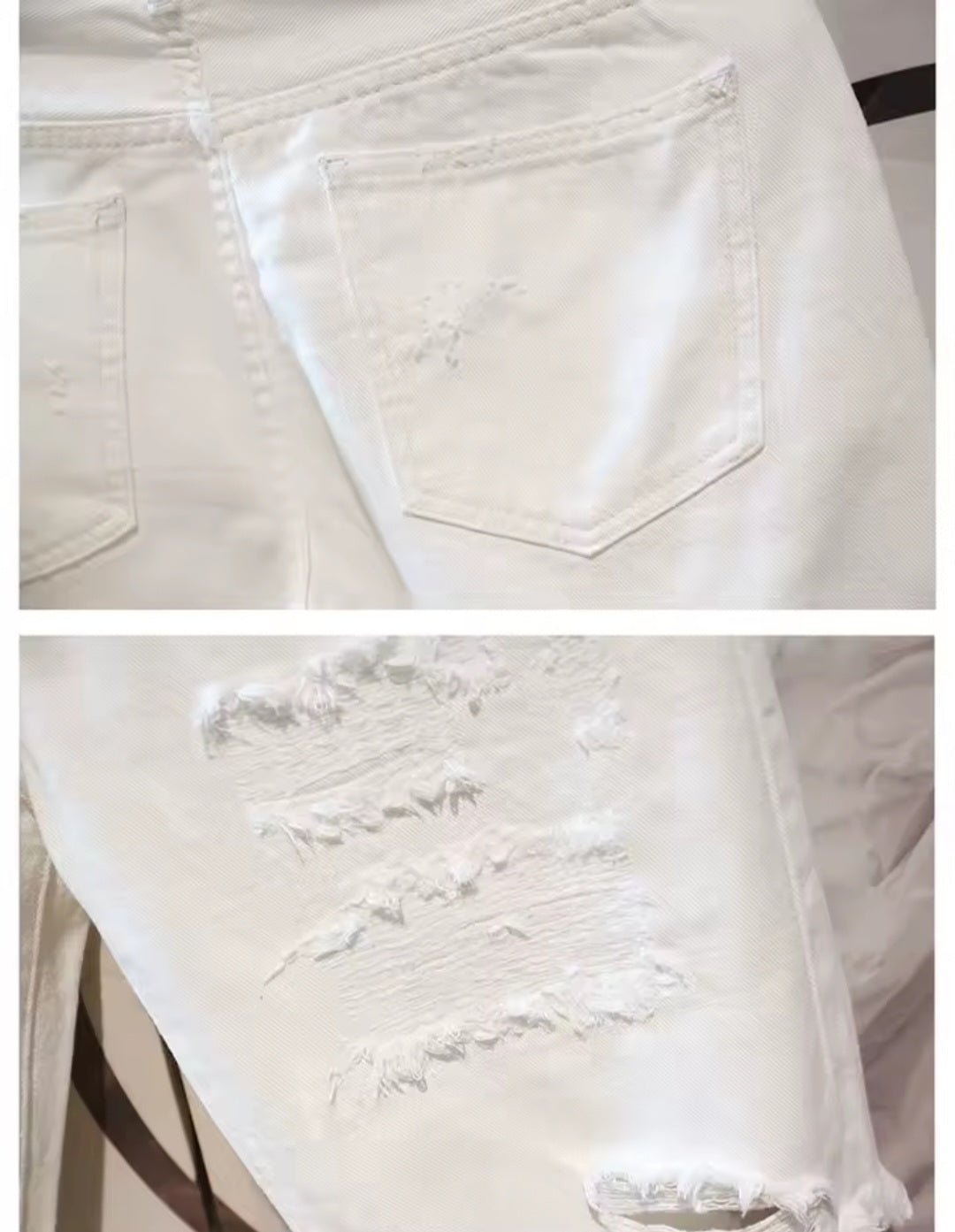 Men's Ripped Denim Shorts | Loose Straight Streetwear Boyfriend Jeans - GLITCH - BELLE