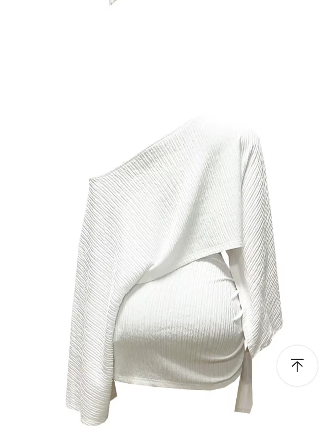 Off-Shoulder Crop Top & Wrap Mini Skirt Set - GLITCH-BELLE