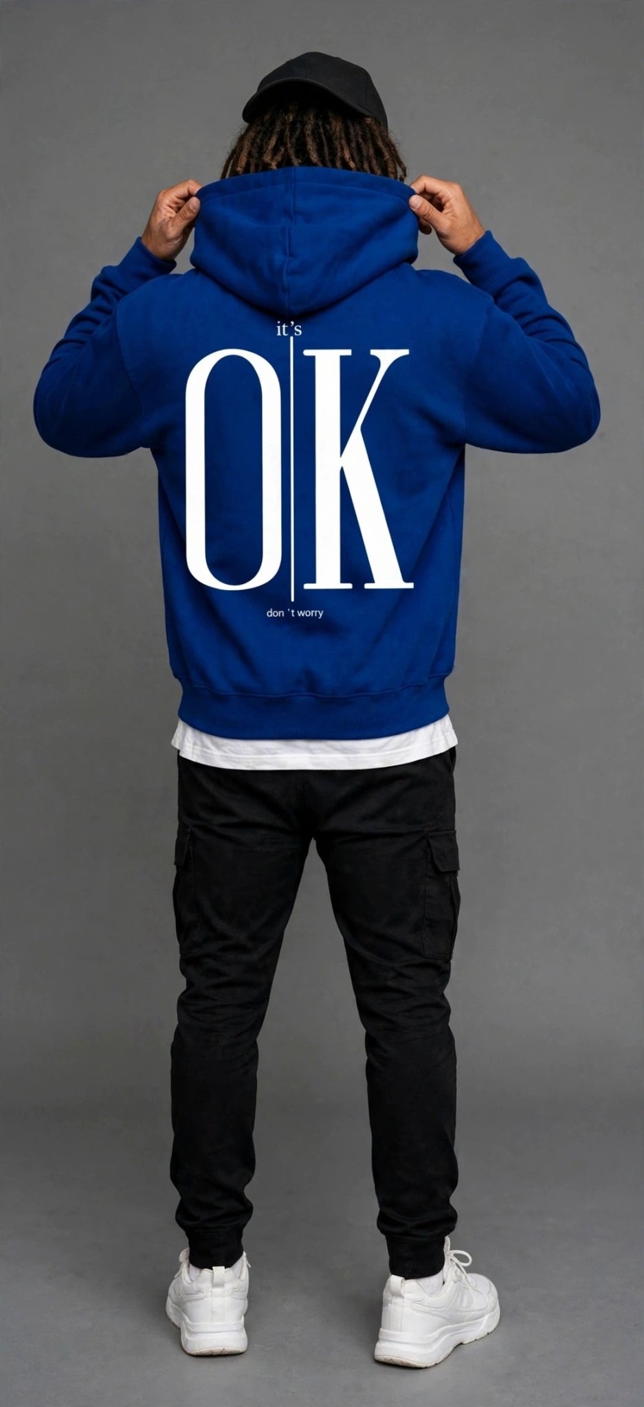 OK Graphic Oversized Hoodie | Urban Streetwear Pullover - GLITCH-BELLE