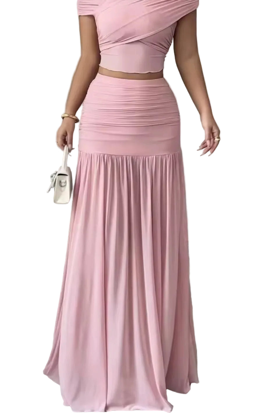 Pure Desire Pleated Midi Skirt - GLITCH-BELLE