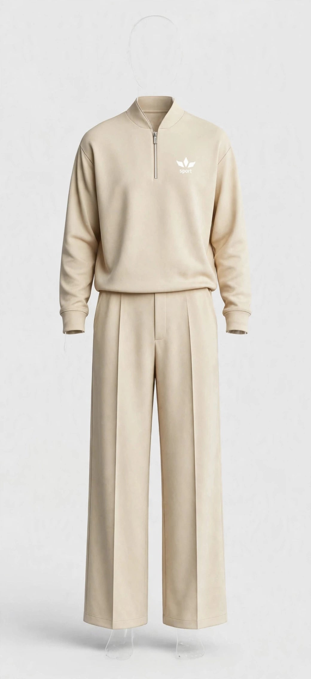 Men's 2-Piece Baseball Collar Jumpsuit Set – Breathable Casual Outfit