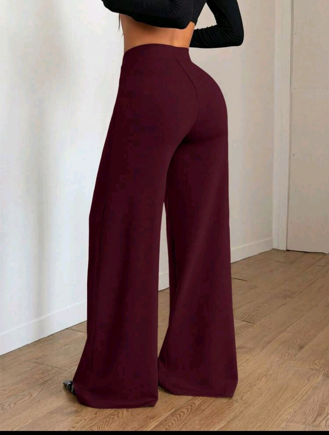 Women's High-Waist Wide Leg Pants – Elastic Waist, Real Pockets, Quiet Luxury