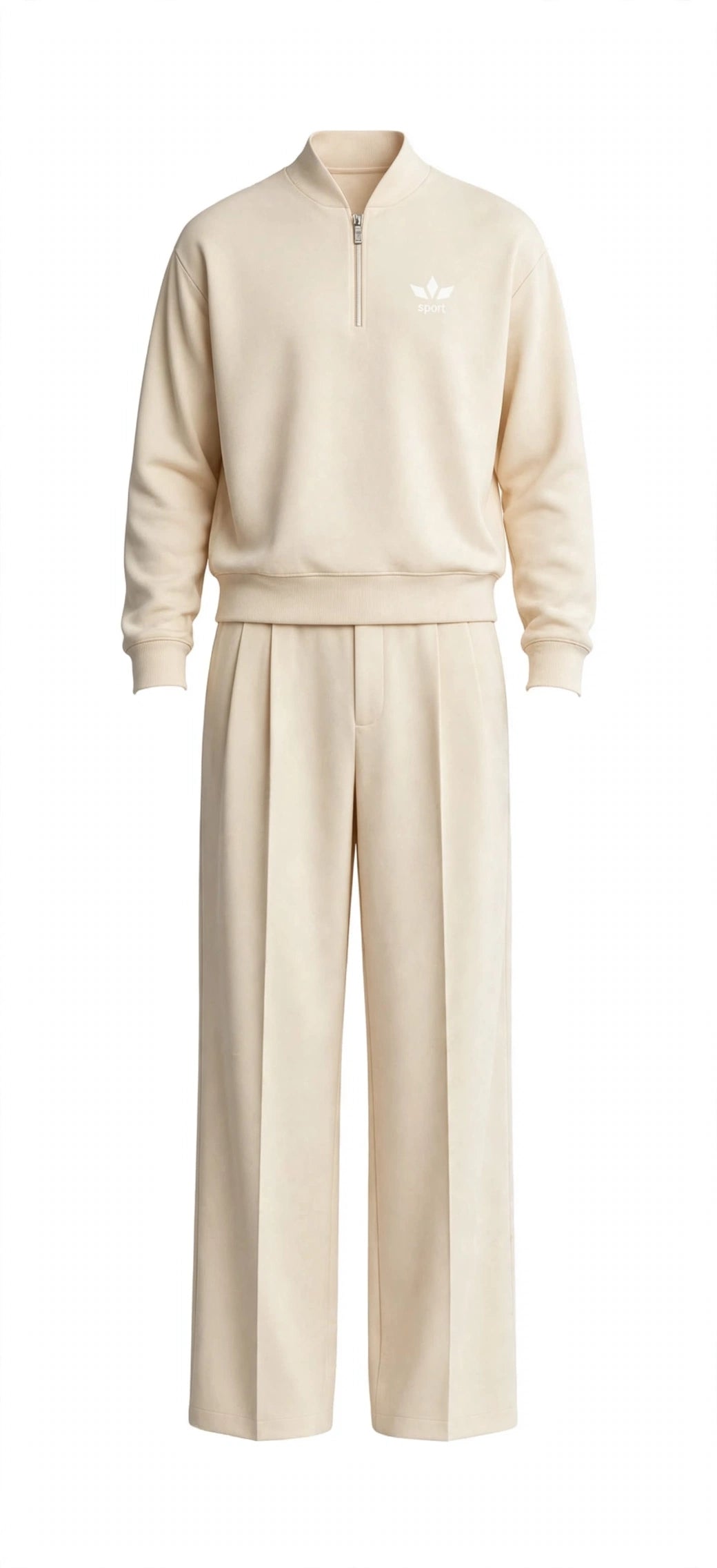 Men's 2-Piece Baseball Collar Jumpsuit Set – Breathable Casual Outfit