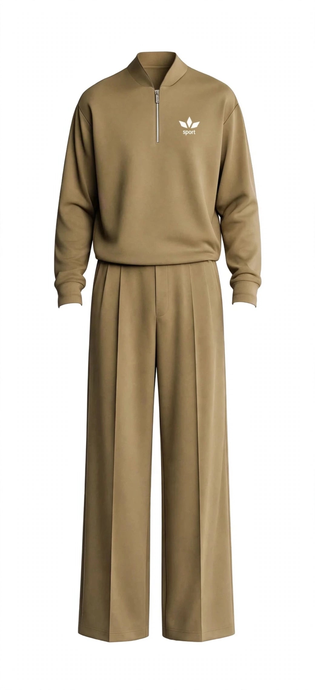 Men's 2-Piece Baseball Collar Jumpsuit Set – Breathable Casual Outfit