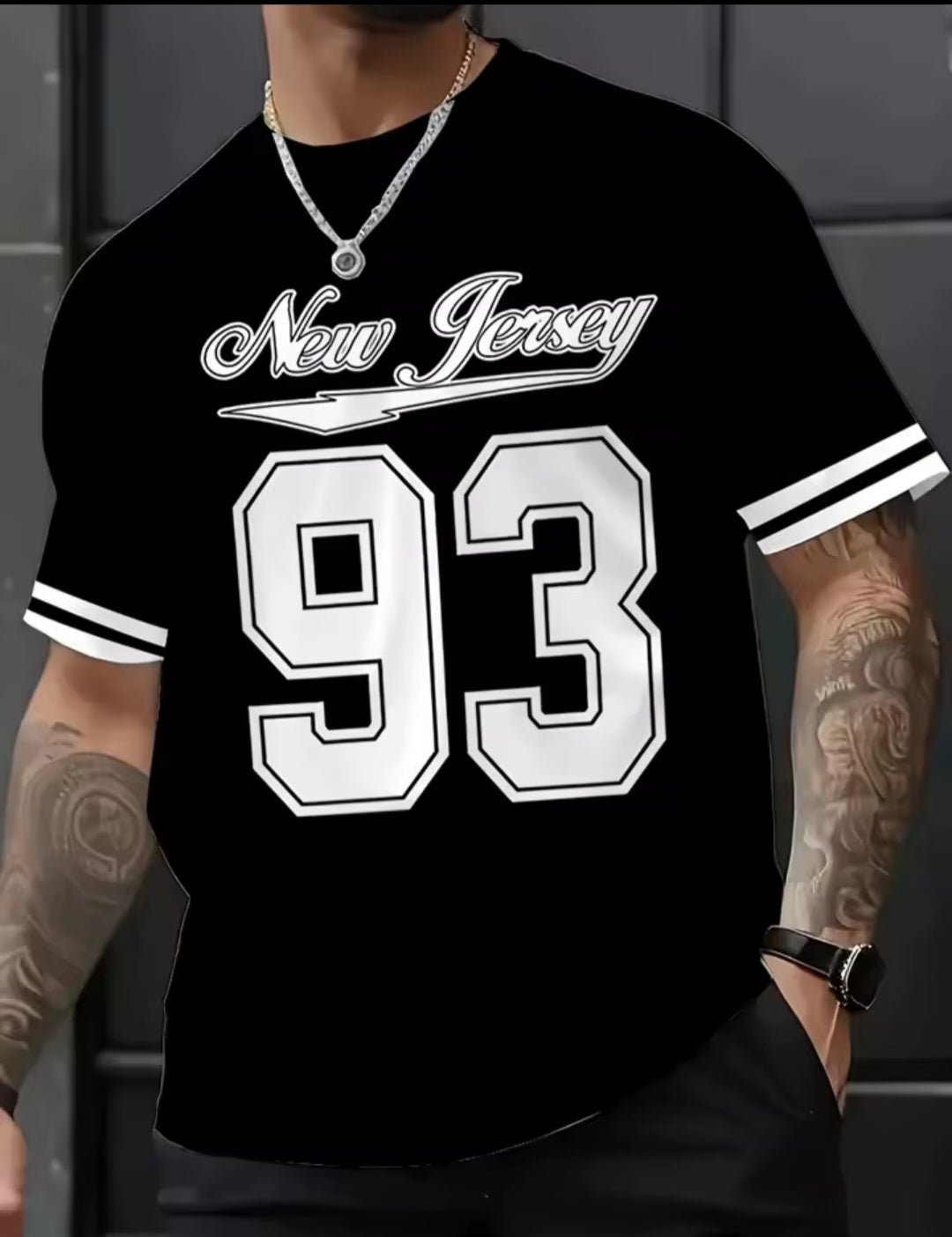 New Jersey 93 Graphic Tee - GLITCH - BELLE