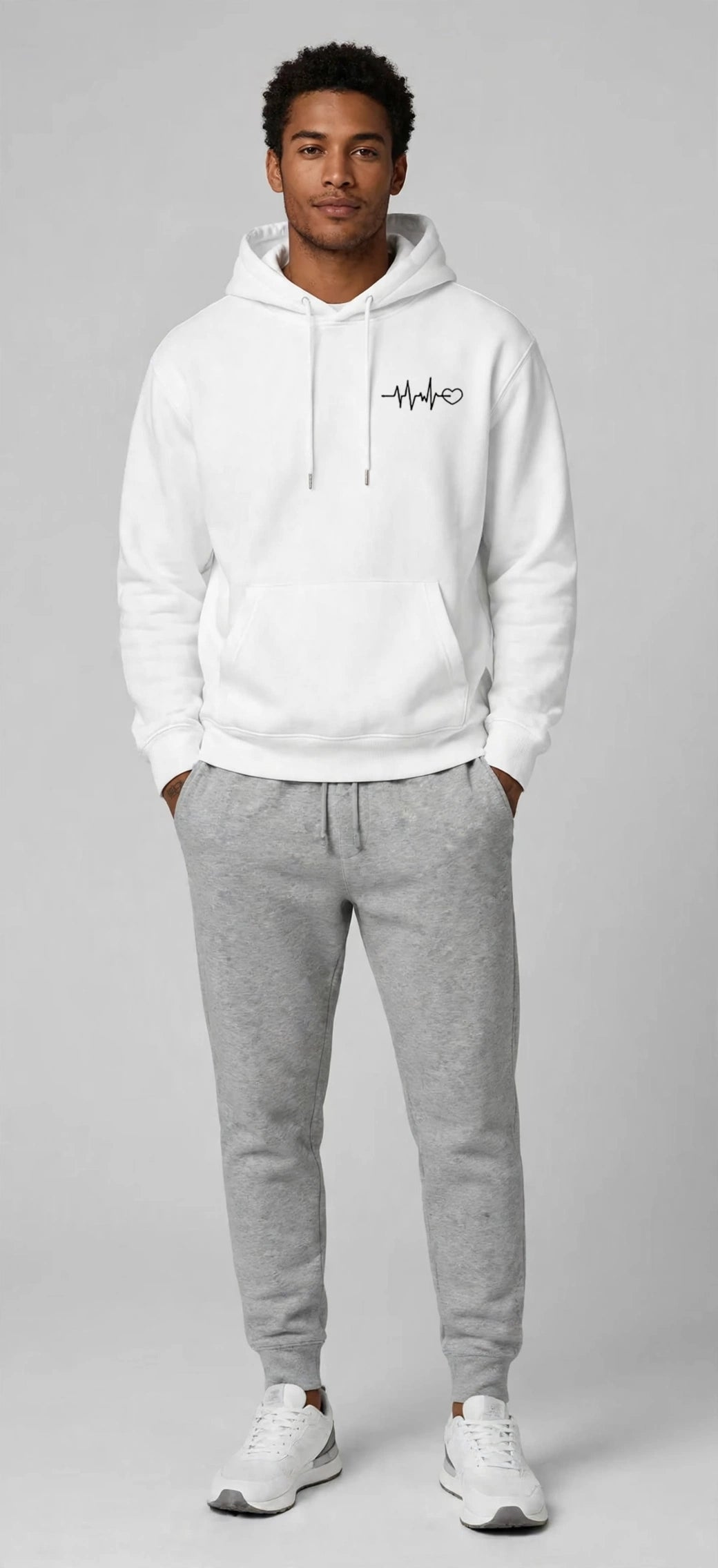 Men's Letter Print Hooded Fleece Sweatshirt – Sporty Casual Loose Fit