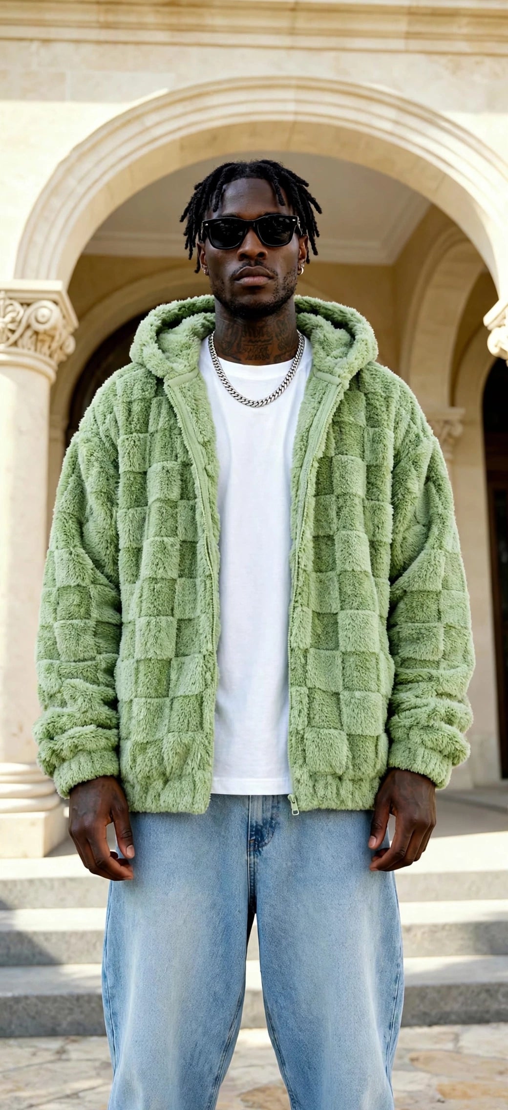Fleece-Lined Hooded Zip Jacket – Men's Loose Fit